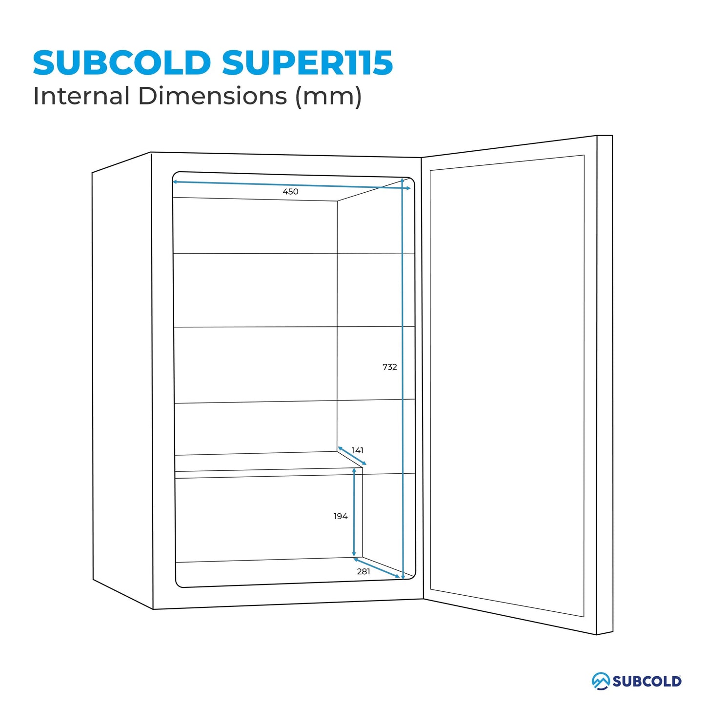 Subcold Super 115 LED Beer Fridge - Black