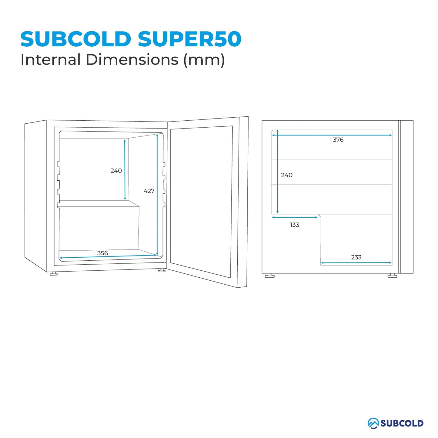 Subcold Super 50 LED Beer Fridge - Black | Refurbished
