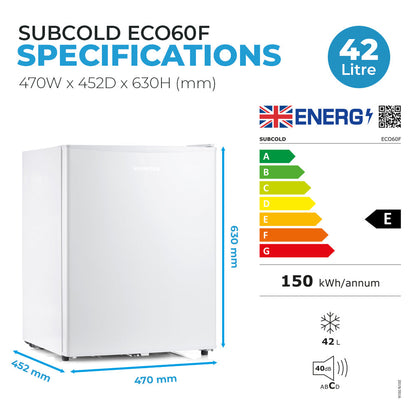 Subcold Eco60F Mini Freezer - White